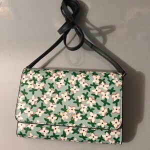 Kate Spade Laurel Way Green Floral Crossbody